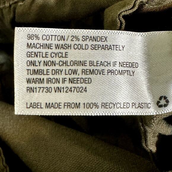 Goodfellow Men's Olive Green Cargo Pants Tie Elastic Waist XS - Picture 12 of 12